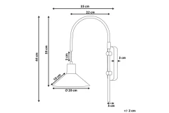 Nattbordslampe-Ozmi Vegglampe E27 E27 Sølv,Svart