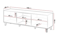 Scandinavian Choice Pafos Tv-benk 40x52x150 cm