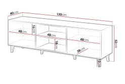 Scandinavian Choice Pafos Tv-benk 40x52x150 cm