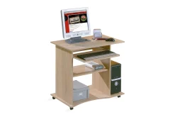 Scandinavian Choice Kontorbord-Palatia Databord 80 cm med Oppbevaring Hyller på Hjul Brun