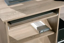 Scandinavian Choice Kontorbord-Palatia Databord 80 cm med Oppbevaring Hyller på Hjul Brun