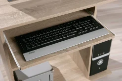 Scandinavian Choice Kontorbord-Palatia Databord 80 cm med Oppbevaring Hyller på Hjul Brun