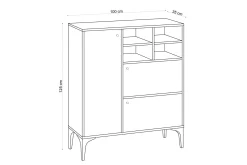 Gangbord|Avlastningsbord-Palfrey Sidebord 100 cm Blå,Tre/Natur