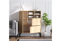 Gangbord|Avlastningsbord-Palfrey Sidebord 100 cm Blå,Tre/Natur