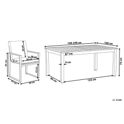 Spisegrupper Hage-Pancole Hagegruppe Med Bord + 8 Stoler Grey