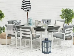 Spisegrupper Hage-Pancole Hagegruppe Med Bord + 6 Stoler Grey