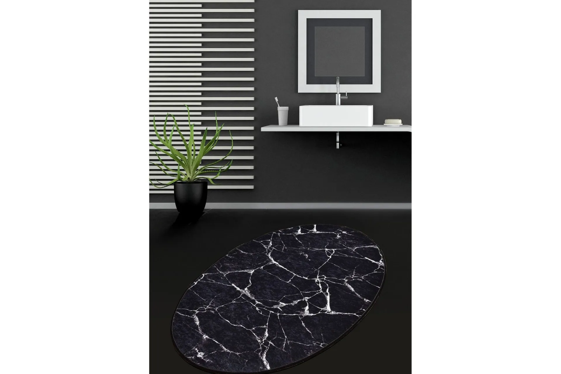 Pari Baderomsmatte 80x120 cm Rund