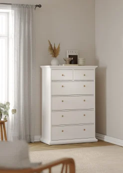 Tvilum Paris Kommode med 6 skuffer 96x48x140 cm