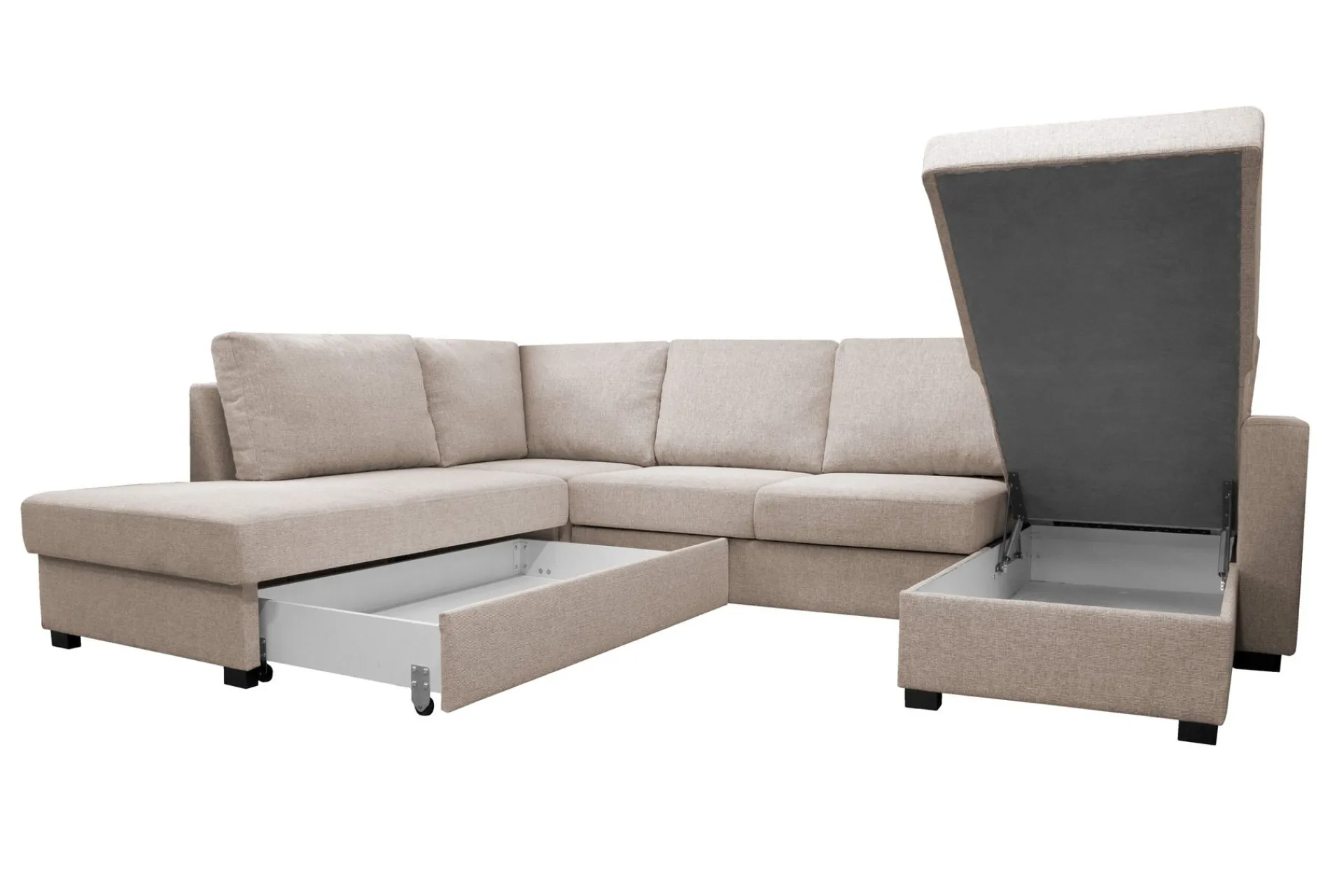 Majestic Furniture Sovesofaer-Paris U-Sovesofa Beige