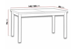Spisebord & Kjøkkenbord-Patrickswell Matbord 80 cm Black Svart