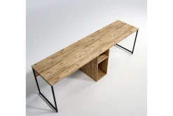 Pellafol Skrivebord 140 cm med Oppbevaringshyller