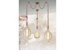 Trio Lighting Pendellampe 2-os. 2xE27 Antikkmessing