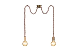 Trio Lighting Pendellampe 2-os. 2xE27 Antikkmessing