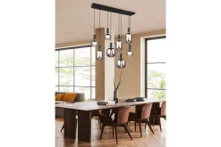 Trio Lighting Pendel TRIO Diva 6-deler, Matt svart/krom