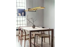 Trio Lighting Pendel TRIO Salinas Matt messing/matt svart