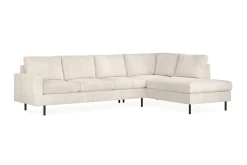 Scandinavian Choice 2 Seter Sofa|Sofa Med Sjeselong-Peppe 4-seters Høyrevendt L-formet Sjeselongsofa i Manchester Beige