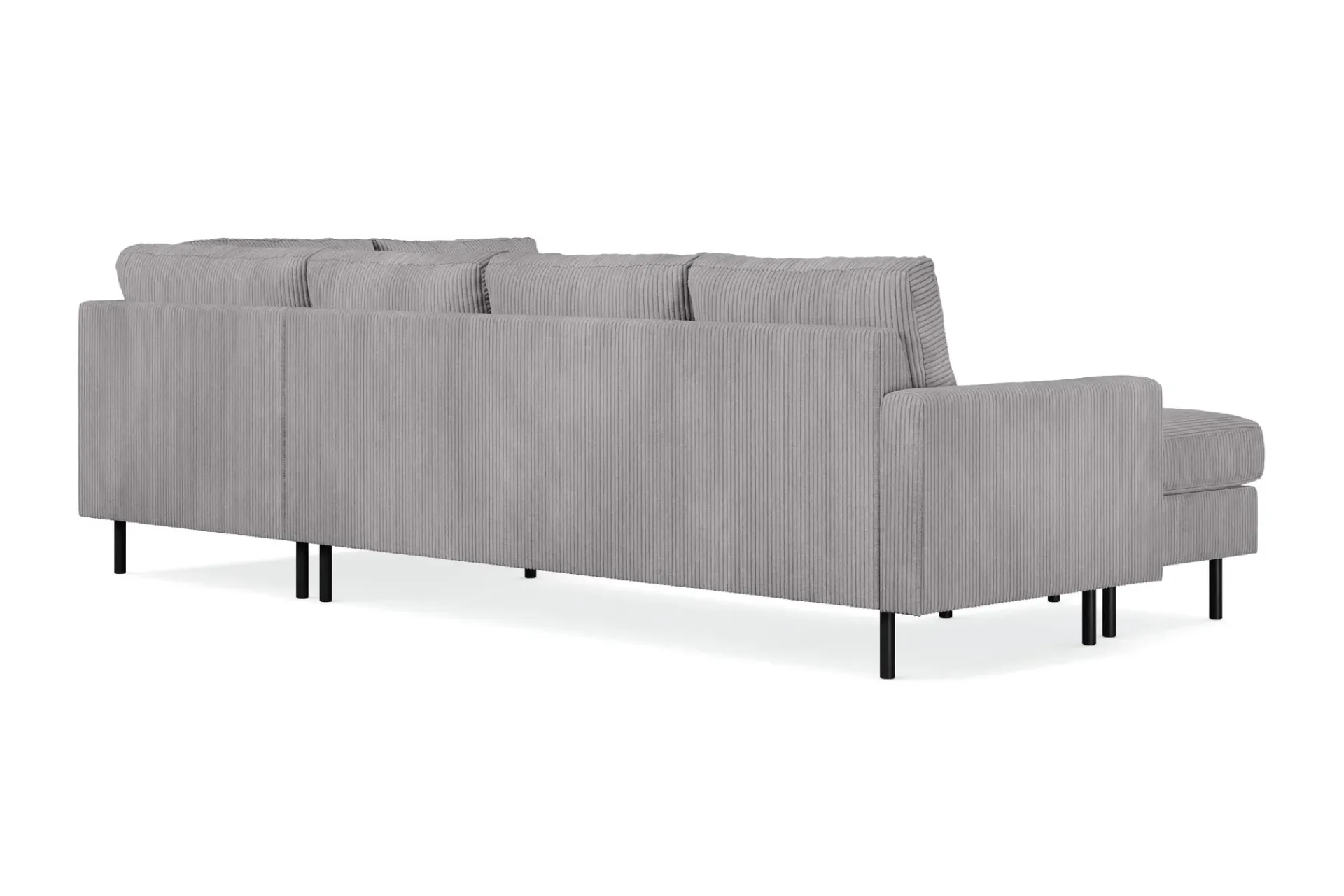 Scandinavian Choice U-Sofa-Peppe 4-seters Høyrevendt U-formet Sofa med Divan og Sjeselong i Manchester Mørkegrå