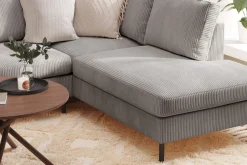 Scandinavian Choice U-Sofa-Peppe 4-seters Høyrevendt U-formet Sofa med Divan og Sjeselong i Manchester Mørkegrå