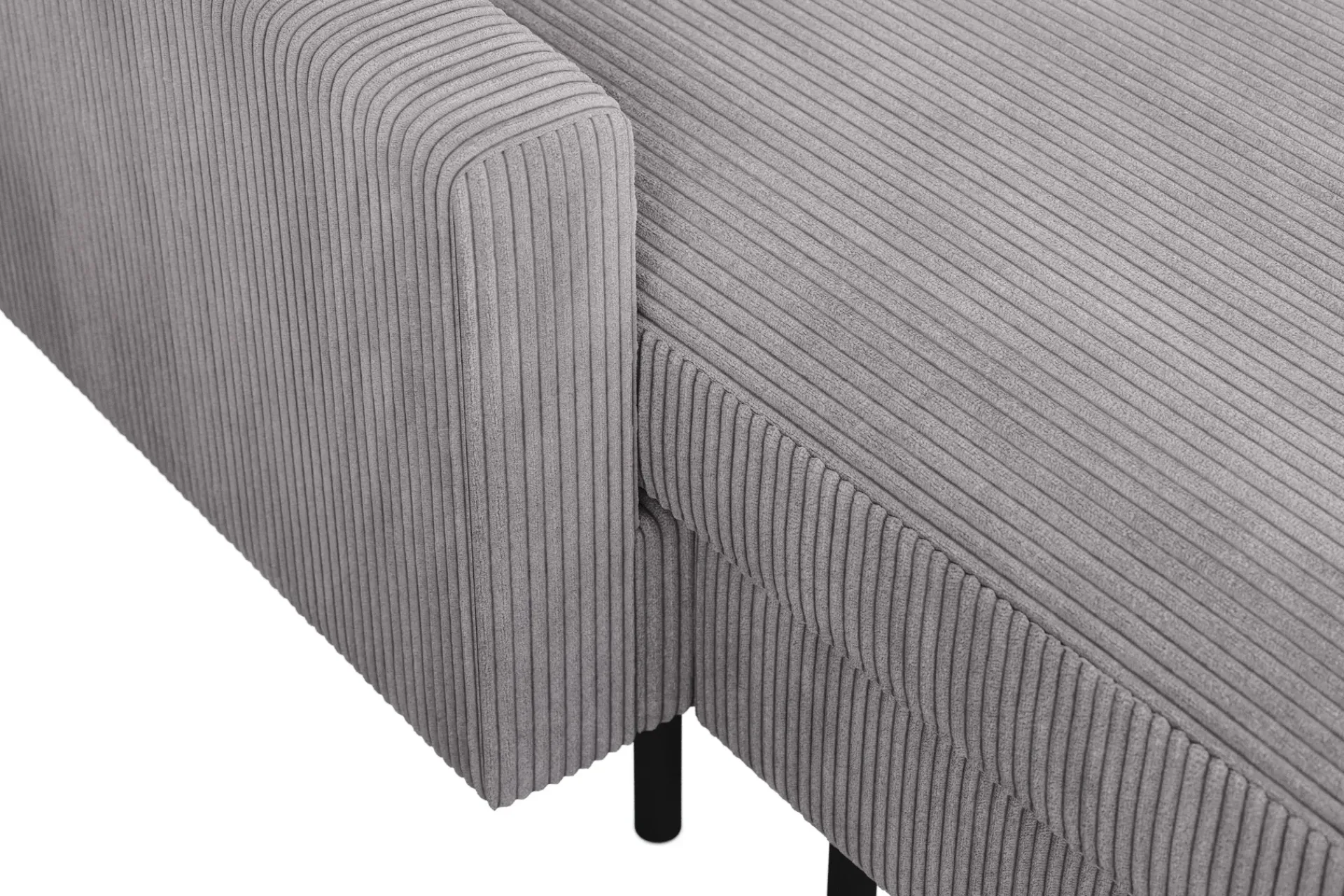 Scandinavian Choice U-Sofa-Peppe 4-seters Høyrevendt U-formet Sofa med Divan og Sjeselong i Manchester Mørkegrå