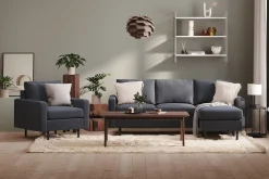Scandinavian Choice Peppe 3-seters Vendbar L-formet Divansofa i Stoff