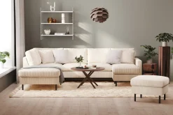 Scandinavian Choice Peppe 4-seters Venstrevendt U-formet Sofa med Divan og Sjeselong i Manchester