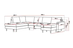Scandinavian Choice Peppe 4-seters Venstrevendt U-formet Sofa med Divan og Sjeselong i Manchester