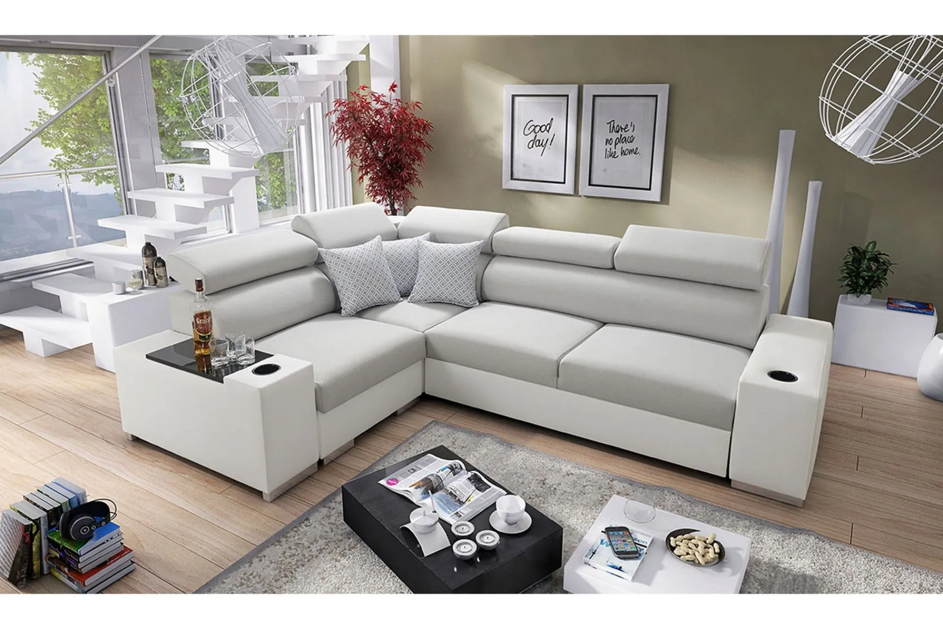 Sovesofaer-Perseo Divansovesofa 282x205x95 cm Rux 1 + Zygo 8