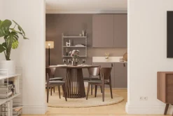 Bark Peyra Rundt Spisebord 120 cm for 4 personer Kjøkkenbord i tre