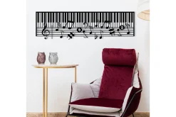 Skilt-Piano Veggdekor Svart