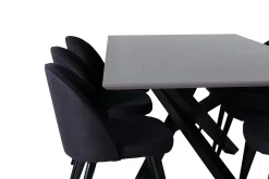 Venture Home Piazza Spisegruppe 180 cm Rektangulær med 6 Velvet Stoler