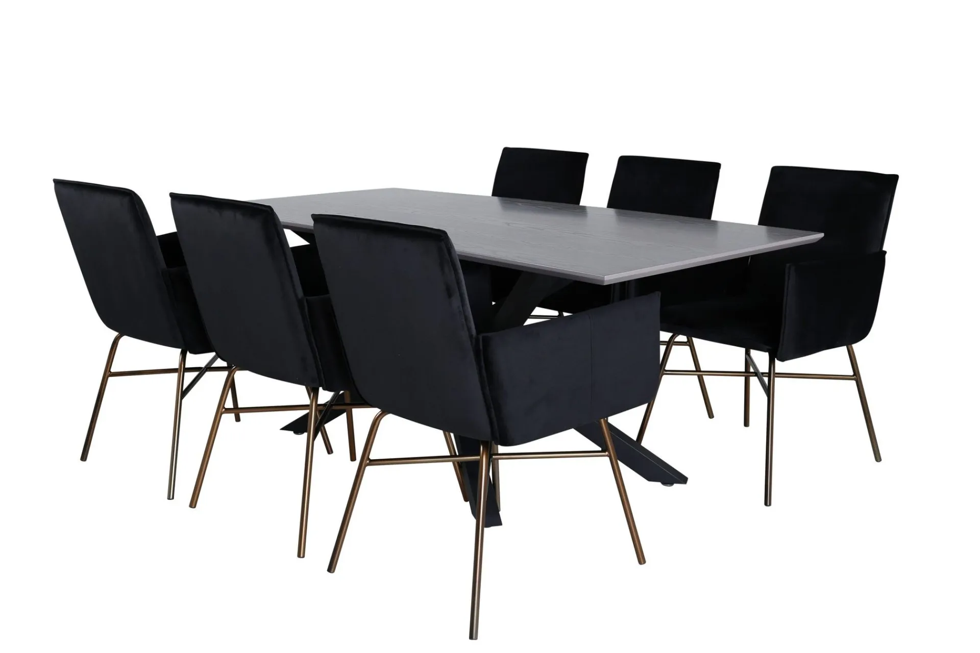 Venture Home Piazza Spisegruppe 180 cm Rektangulær med 6 Petra Stoler