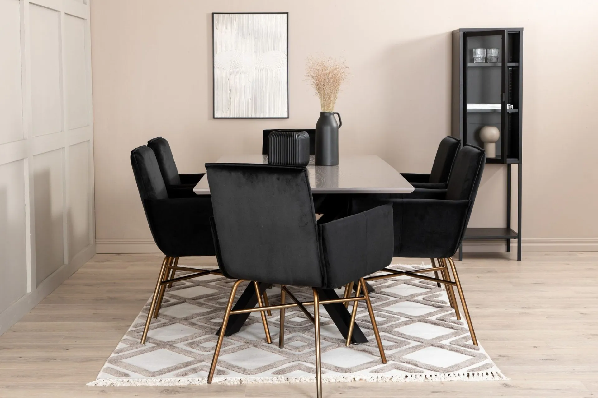 Venture Home Piazza Spisegruppe 180 cm Rektangulær med 6 Petra Stoler