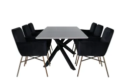 Venture Home Piazza Spisegruppe 180 cm Rektangulær med 6 Petra Stoler
