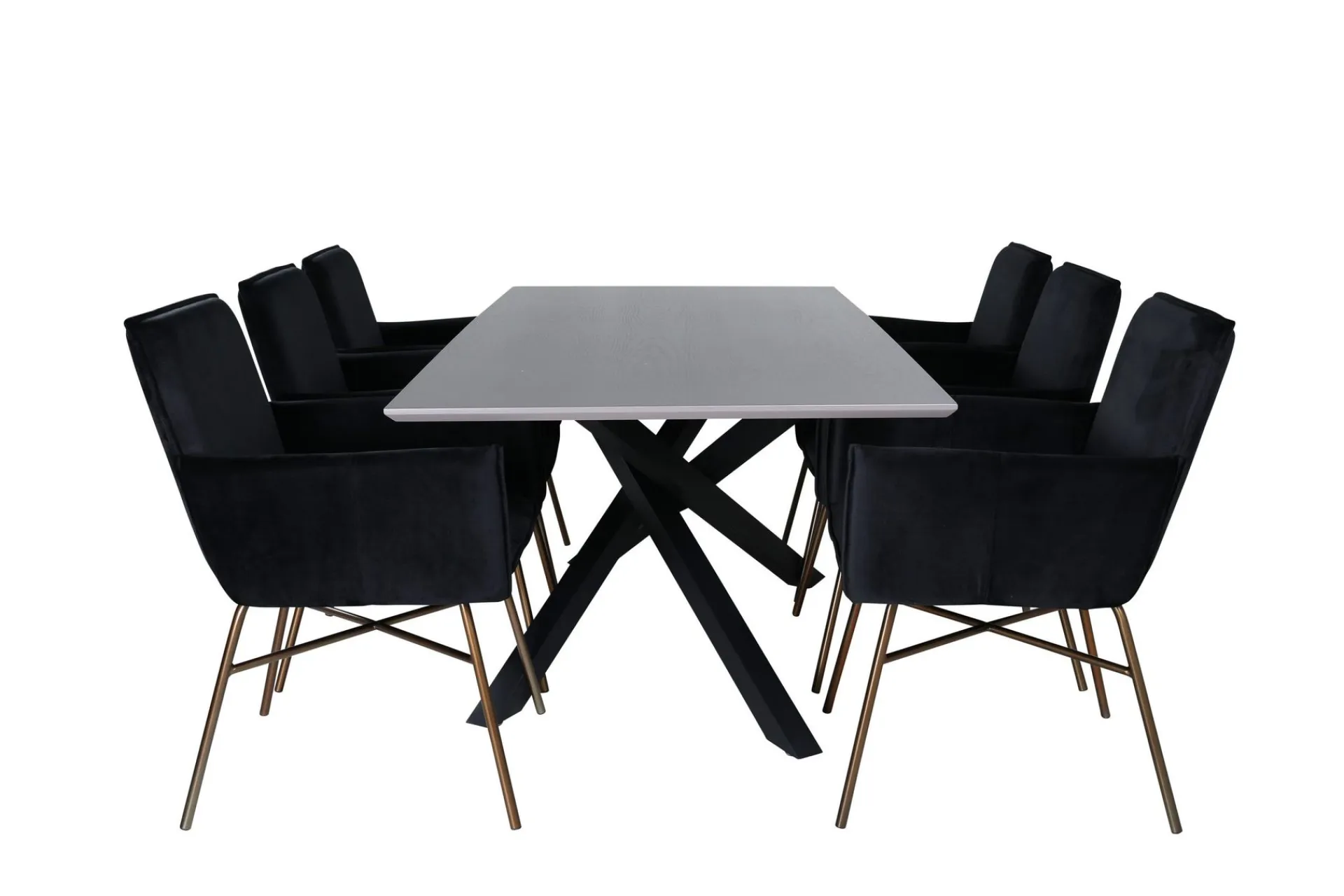 Venture Home Piazza Spisegruppe 180 cm Rektangulær med 6 Petra Stoler