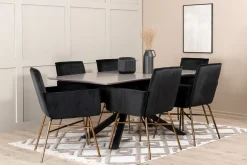 Venture Home Piazza Spisegruppe 180 cm Rektangulær med 6 Petra Stoler