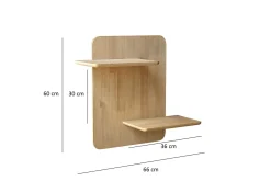 Vegghylle-Pictou Vegghylle 66 cm Eik