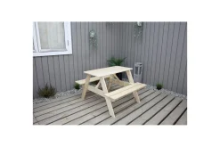 Hagemøbler Barn-Piknikbord Mini Rasta for barn Natur