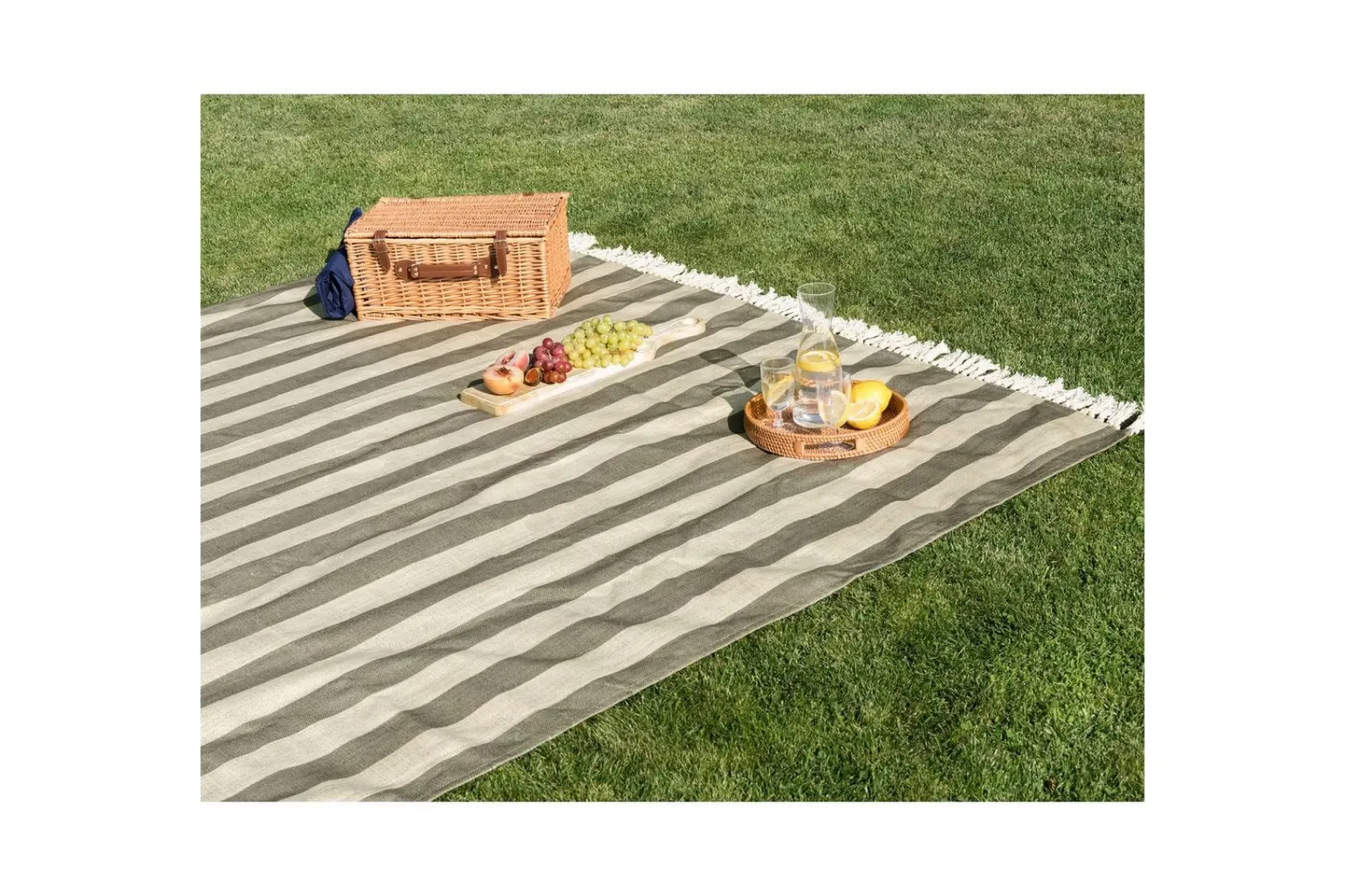 Utendørstrekk|Puter-Piknikteppe Mouza 200x200 cm Beige,Grey