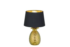 Trio Lighting Bordlampe-Pineapple Bordlampe 45 cm E27 gull / svart Svart,Gull