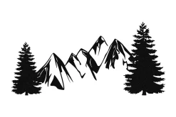 Skilt-Pine Veggdekor Svart