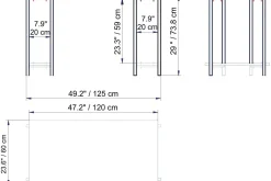 Pinnarp Skrivebord 125 cm med Oppbevaring 2 Hyller
