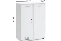 Wohnling Kommode|Entrekommode-Pinuelas Kommode 71x35 cm Hvit