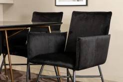 Venture Home Spisegrupper-Pipi Spisegruppe 190 cm inkl. 6 Pipi Stoler Kobber,Svart