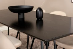 Venture Home Spisegrupper-Pipi Spisegruppe 190 cm inkl. 6 Velvets Stoler Svart