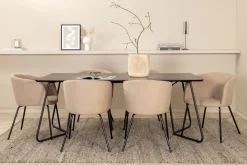 Venture Home Pippi spisebord med 6 stk Berit Spisestol
