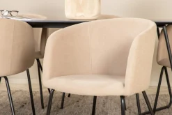 Venture Home Pippi spisebord med 6 stk Berit Spisestol