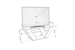 Tv-Benk & Mediabenk-Pipralla TV-benk 110 cm Hvit Marmor