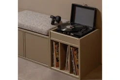 WOOOD Cd-Hylle & Dvd-Hylle-Plateskap Turner Beige