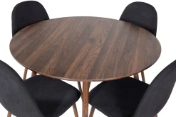 Venture Home Plaza Spisegruppe 100 cm Rund med 4 Polar Stoler