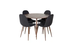 Venture Home Plaza Spisegruppe 100 cm Rund med 4 Polar Stoler